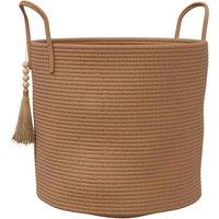 Berkfield Home Storage Basket Brown 40x35 cm Cotton | Size: 40x35 cm