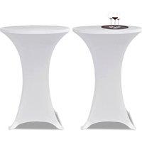 Berkfield Home Standing Table Cover 60 cm White Stretch 4 pcs