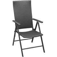 Berkfield Home Stackable Garden Chairs 2 pcs Poly Rattan Black