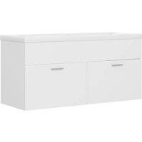 Berkfield Home Sink Cabinet with Built-in Basin White Engineered Wood