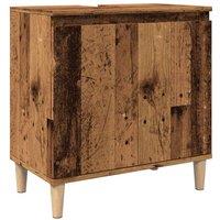 Berkfield Home Sink Cabinet Old Wood 58x33x60 cm Engineered Wood in Brown | Size: 58 x 33 x 60 cm