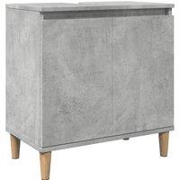 Berkfield Home Sink Cabinet Concrete Grey 58x33x60 cm Engineered Wood | Size: 58 x 33 x 60 cm