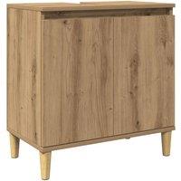 Berkfield Home Sink Cabinet Artisan Oak 58x33x60 cm Engineered Wood in Brown | Size: 58 x 33 x 60 cm