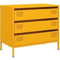 Berkfield Home Sideboard Mustard Yellow 68x39x58.5 cm Cold-rolled Steel