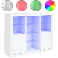 Berkfield Home Sideboards with LED Lights 3 pcs White Engineered Wood