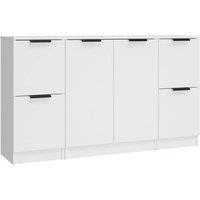 Berkfield Home Sideboards 3 pcs White Engineered Wood