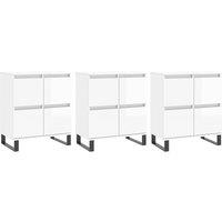 Berkfield Home Sideboards 3 pcs High Gloss White Engineered Wood