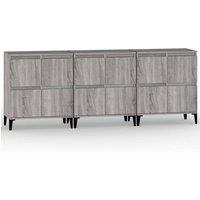 Berkfield Home Sideboards 3 pcs Grey Sonoma 60x35x70 cm Engineered Wood | Size: 60 x 35 x 70 cm