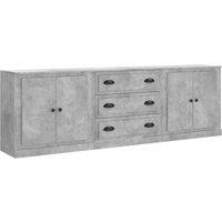 Berkfield Home Sideboards 3 pcs Concrete Grey Engineered Wood