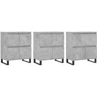 Berkfield Home Sideboards 3 pcs Concrete Grey Engineered Wood
