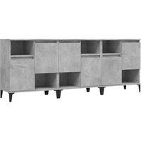 Berkfield Home Sideboards 3 pcs Concrete Grey 60x35x70 cm Engineered Wood | Size: 60 x 35 x 70 cm