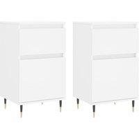 Berkfield Home Sideboards 2 pcs White 40x35x70 cm Engineered Wood | Size: 40 x 35 x 70 cm