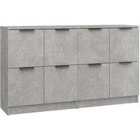 Berkfield Home Sideboards 2 pcs Concrete Grey 60x30x70 cm Engineered Wood | Size: 60 x 30 x 70 cm