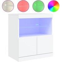 Berkfield Home Sideboard with LED Lights White 60x37x67 cm | Size: 60 x 37 x 67 cm