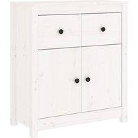 Berkfield Home Sideboard White 70x35x80 cm Solid Wood Pine | Size: 70 x 35 x 80 cm