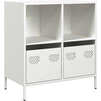 Berkfield Home Sideboard White 68x39x73.5 cm Cold-rolled Steel