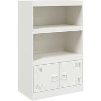 Berkfield Home Sideboard White 67x39x107 cm Steel | Size: 67 x 39 x 107 cm