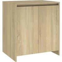 Berkfield Home Sideboard Sonoma Oak 70x41x75 cm Engineered Wood in Beige | Size: 70 x 41 x 75 cm