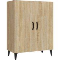 Berkfield Home Sideboard Sonoma Oak 70x34x90 cm Engineered Wood in Brown | Size: 70 x 34 x 90 cm