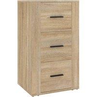 Berkfield Home Sideboard Sonoma Oak 40x33x70 cm Engineered Wood in Beige | Size: 40 x 33 x 70 cm