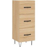 Berkfield Home Sideboard Sonoma Oak 34.5x34x90 cm Engineered Wood in Brown