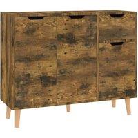 Berkfield Home Sideboard Smoked Oak 90x30x72 cm Engineered Wood in Brown | Size: 90 x 30 x 72 cm