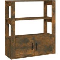 Berkfield Home Sideboard Smoked Oak 80x30x90 cm Engineered Wood in Brown | Size: 80 x 30 x 90 cm
