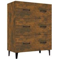 Berkfield Home Sideboard Smoked Oak 69.5x34x90 cm Engineered Wood in Brown