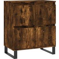 Berkfield Home Sideboard Smoked Oak 60x35x70 cm Engineered Wood in Brown | Size: 60 x 35 x 70 cm