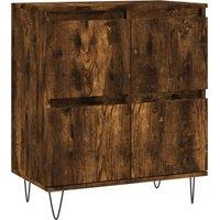 Berkfield Home Sideboard Smoked Oak 60x35x70 cm Engineered Wood in Brown | Size: 60 x 35 x 70 cm