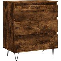 Berkfield Home Sideboard Smoked Oak 60x35x70 cm Engineered Wood in Brown | Size: 60 x 35 x 70 cm