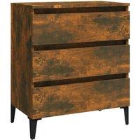 Berkfield Home Sideboard Smoked Oak 60x35x69 cm Engineered Wood in Brown | Size: 60 x 35 x 69 cm
