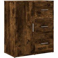 Berkfield Home Sideboard Smoked Oak 60x31x70 cm Engineered Wood in Brown | Size: 60 x 31 x 70 cm