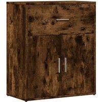 Berkfield Home Sideboard Smoked Oak 60x31x70 cm Engineered Wood in Brown | Size: 60 x 31 x 70 cm