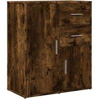 Berkfield Home Sideboard Smoked Oak 60x31x70 cm Engineered Wood in Brown | Size: 60 x 31 x 70 cm