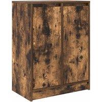 Berkfield Home Sideboard Smoked Oak 57x34x76 cm Engineered Wood in Brown | Size: 57 x 34 x 76 cm