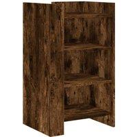 Berkfield Home Sideboard Smoked Oak 45x35x75 cm Engineered Wood in Brown | Size: 45 x 35 x 75 cm