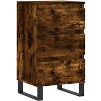 Berkfield Home Sideboard Smoked Oak 40x35x70 cm Engineered Wood in Brown | Size: 40 x 35 x 70 cm