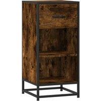 Berkfield Home Sideboard Smoked Oak 35.5x35x76 cm Engineered Wood & Metal in Brown