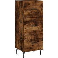 Berkfield Home Sideboard Smoked Oak 34.5x34x90 cm Engineered Wood in Brown