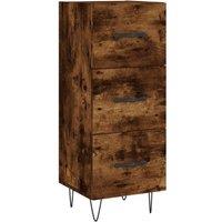 Berkfield Home Sideboard Smoked Oak 34.5x34x90 cm Engineered Wood in Brown