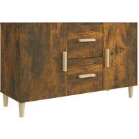 Berkfield Home Sideboard Smoked Oak 100x36x60 cm Engineered Wood in Brown | Size: 100 x 36 x 60 cm