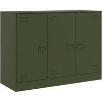 Berkfield Home Sideboard Olive Green 99x39x73 cm Steel | Size: 99 x 39 x 73 cm