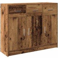 Berkfield Home Sideboard Old Wood 91x28x75 cm Engineered Wood in Brown | Size: 91 x 28 x 75 cm