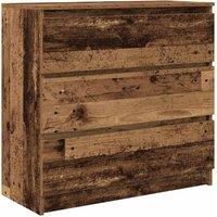 Berkfield Home Sideboard Old Wood 80x35x76 cm Engineered Wood in Brown | Size: 80 x 35 x 76 cm