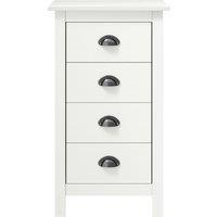 Berkfield Home Sideboard Hill White 46x35x80 cm Solid Pine Wood | Size: 46 x 35 x 80 cm