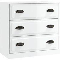 Berkfield Home Sideboard High Gloss White 70x35.5x67.5 cm Engineered Wood