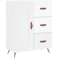 Berkfield Home Sideboard High Gloss White 69.5x34x90 cm Engineered Wood