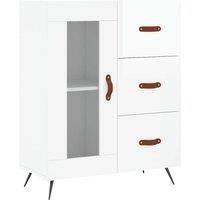 Berkfield Home Sideboard High Gloss White 69.5x34x90 cm Engineered Wood