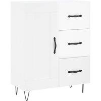 Berkfield Home Sideboard High Gloss White 69.5x34x90 cm Engineered Wood